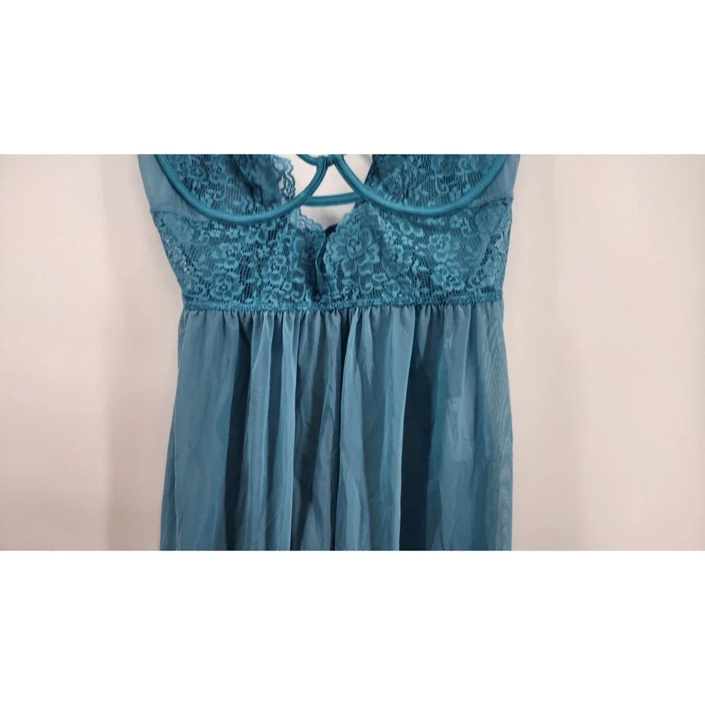 Adore Me Women's XL Mykonos Blue Yolandi‎ Babydoll Top Sleepwear Cami NWT